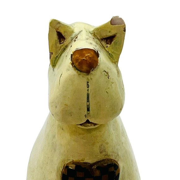 Williraye Studio Folk Art I Love My Cat Figurine 2000 WW2751 6.5 inch White READ - Picture 2 of 9